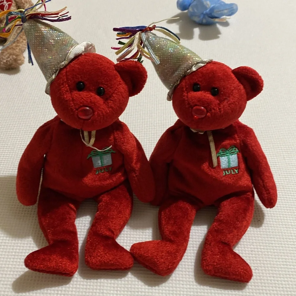 5 lot of Beanie Babies July, Millenium, 2002 Signature Bear, 1999 Holiday Bear - Picture 3 of 6
